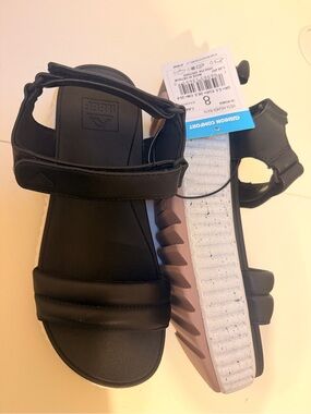 Reef Black Velcro Sport Sandals